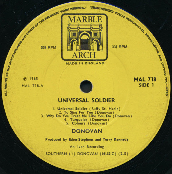 Donovan ~ Universal Soldier (Vinyl) - Djungel & Jazz