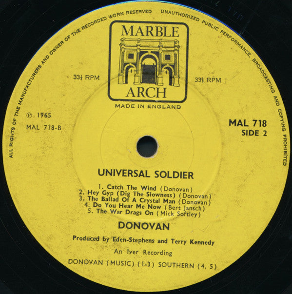 Donovan ~ Universal Soldier (Vinyl) - Djungel & Jazz