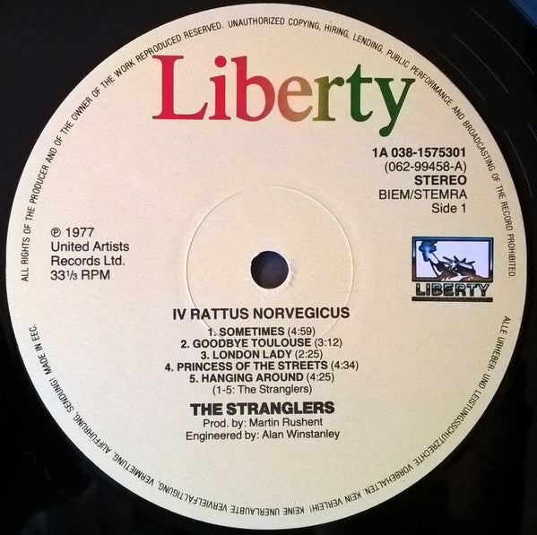 The Stranglers ~ IV Rattus Norvegicus (Vinyl) - Djungel & Jazz
