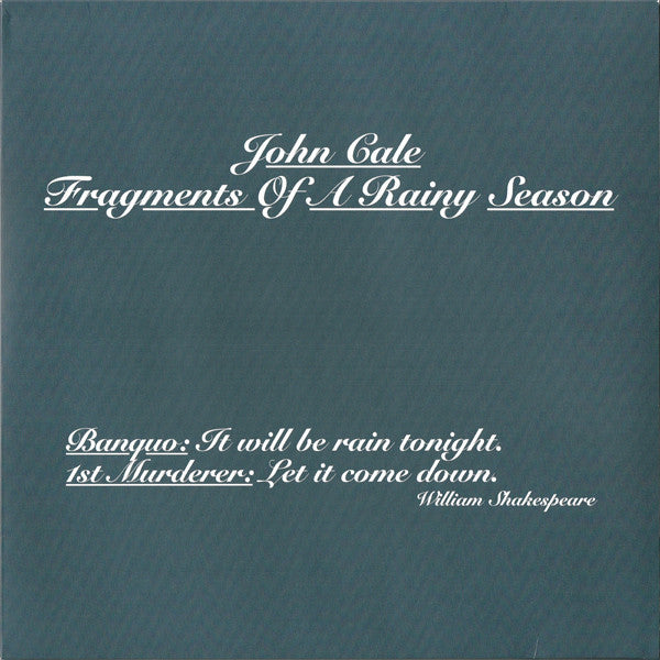 John Cale : Fragments Of A Rainy Season (2xLP, Album, RE, RM, 180)