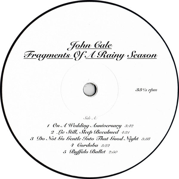 John Cale ~ Fragments Of A Rainy Season (Vinyl) - Djungel & Jazz