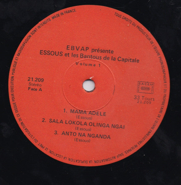 Jean Serge Essous Et Les Bantous De La Capitale ~ Volume 1 (Vinyl) - Djungel & Jazz