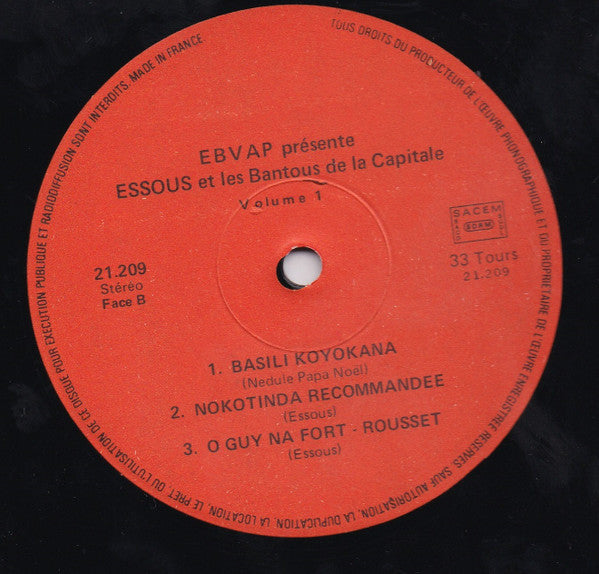 Jean Serge Essous Et Les Bantous De La Capitale ~ Volume 1 (Vinyl) - Djungel & Jazz