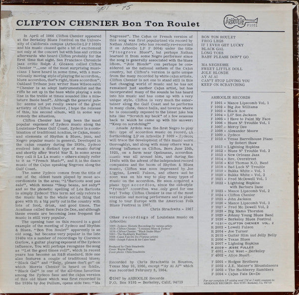 Clifton Chenier ~ Bon Ton Roulet! (Vinyl) - Djungel & Jazz