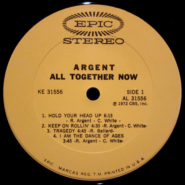 Argent ~ All Together Now (Vinyl) - Djungel & Jazz