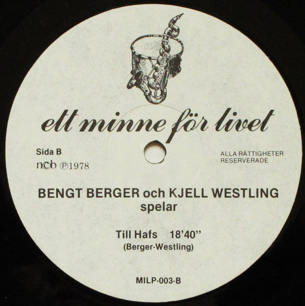 Bengt Berger Och Kjell Westling : Spelar (LP, Album, Mono)