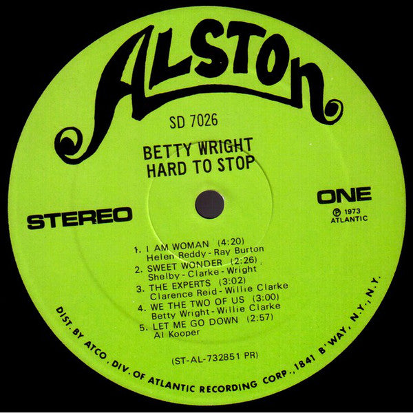 Betty Wright ~ Hard To Stop (Vinyl) - Djungel & Jazz