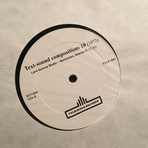 Various : Text-Sound Compositions 10: Stockholm 1973 (LP, Comp)