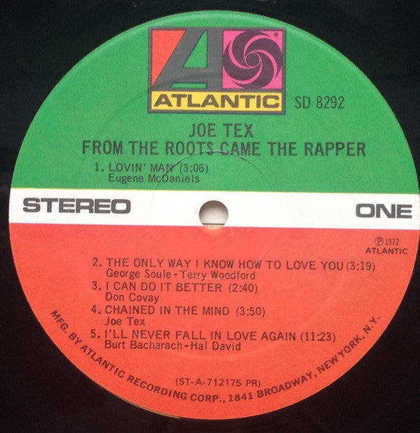 Joe Tex ~ From The Roots Came The Rapper (Vinyl) - Djungel & Jazz