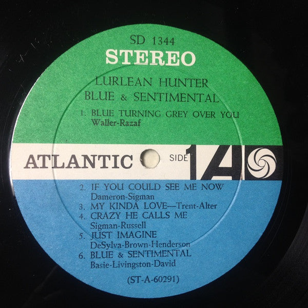 Lurlean Hunter : Blue & Sentimental (LP, Album)