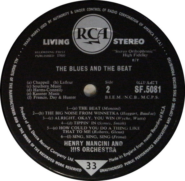 Henry Mancini : The Blues And The Beat (LP, Album, Ort)
