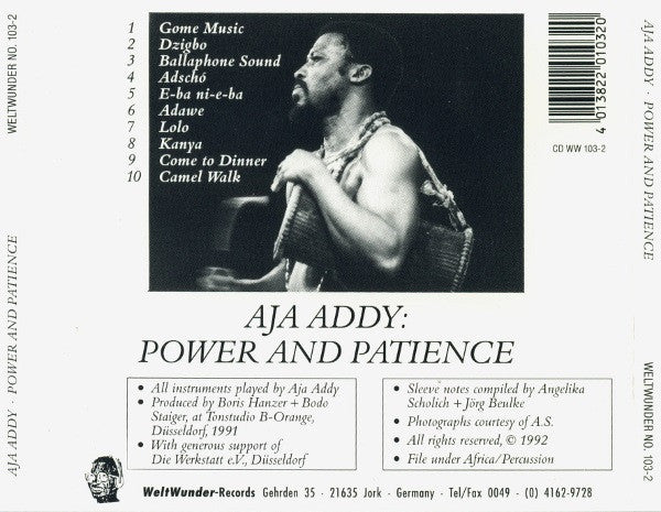 Aja Addy ~ Power And Patience (Vinyl) - Djungel & Jazz