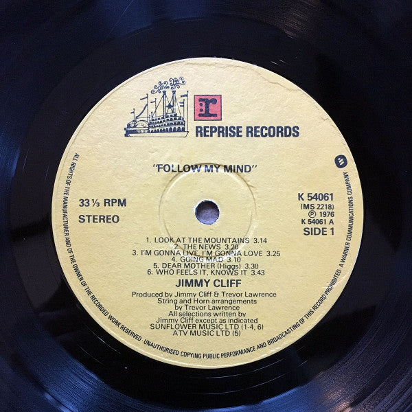 Jimmy Cliff ~ Follow My Mind (Vinyl) - Djungel & Jazz