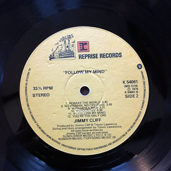 Jimmy Cliff ~ Follow My Mind (Vinyl) - Djungel & Jazz