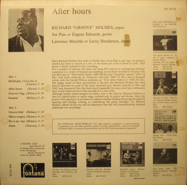 Richard Holmes ~ After Hours (Vinyl) - Djungel & Jazz