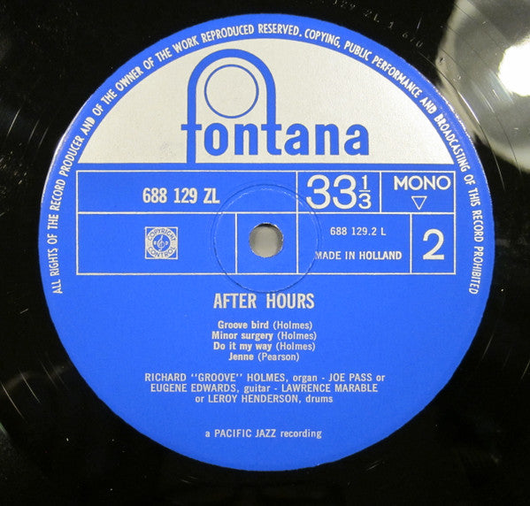 Richard Holmes ~ After Hours (Vinyl) - Djungel & Jazz