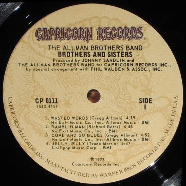 The Allman Brothers Band ~ Brothers And Sisters (Vinyl) - Djungel & Jazz