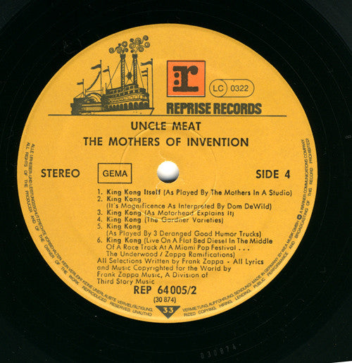 The Mothers : Uncle Meat (2xLP, Album, RE)