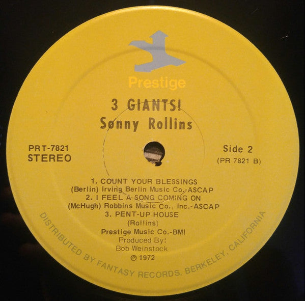 Sonny Rollins ~ Three Giants! (Vinyl) - Djungel & Jazz