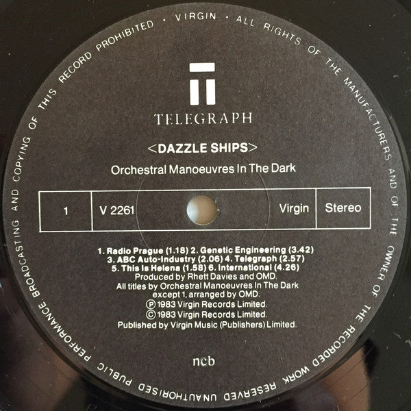 Orchestral Manoeuvres In The Dark : Dazzle Ships (LP, Album)