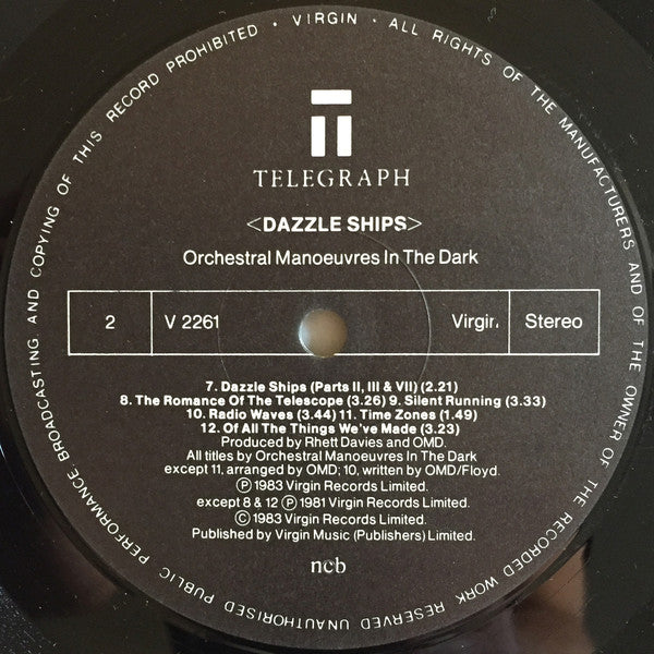 Orchestral Manoeuvres In The Dark : Dazzle Ships (LP, Album)