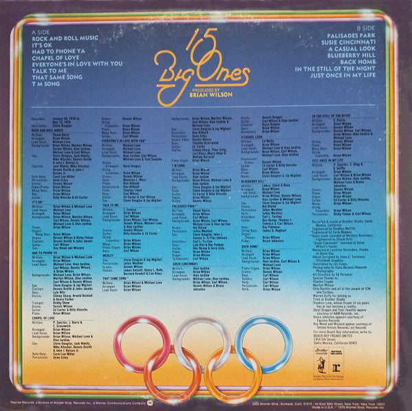 The Beach Boys ~ 15 Big Ones (Vinyl) - Djungel & Jazz
