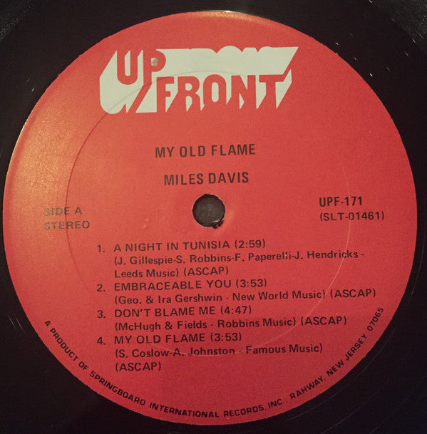 Miles Davis : My Old Flame (LP, Comp, RE)