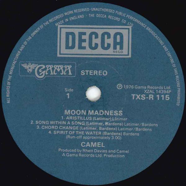 Camel ~ Moonmadness (Vinyl) - Djungel & Jazz