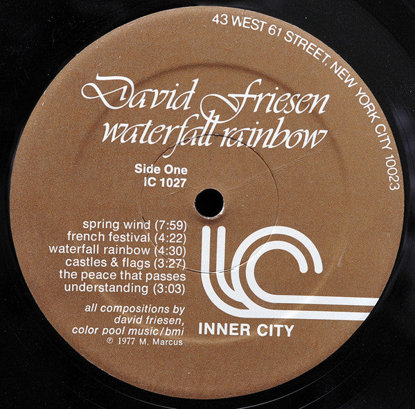 David Friesen ~ Waterfall Rainbow (Vinyl) - Djungel & Jazz