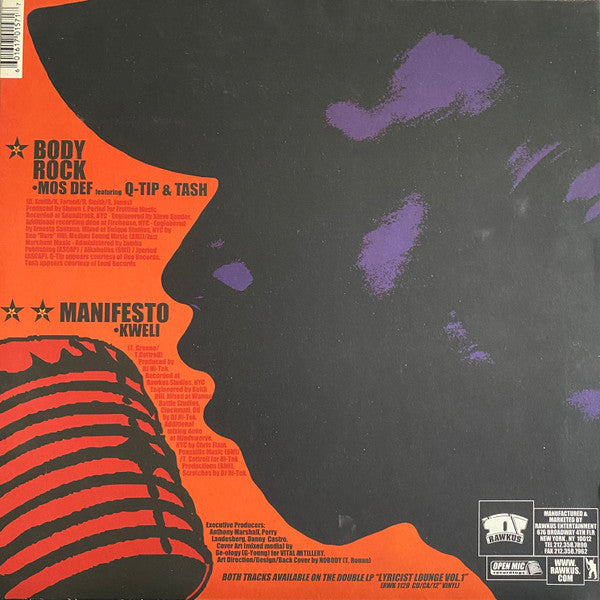 Mos Def Featuring Q-Tip & Tash ~ The Lyricist Lounge Vol.1 Presents: Body Rock (Vinyl) - Djungel & Jazz