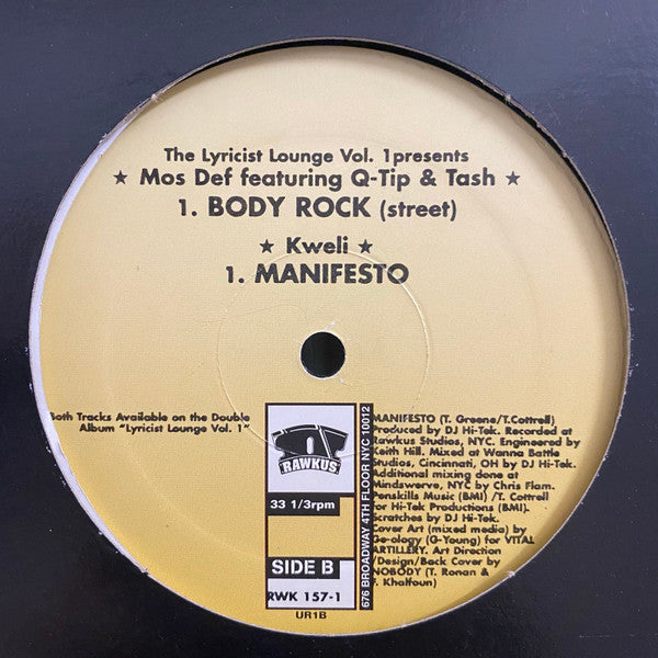 Mos Def Featuring Q-Tip & Tash ~ The Lyricist Lounge Vol.1 Presents: Body Rock (Vinyl) - Djungel & Jazz