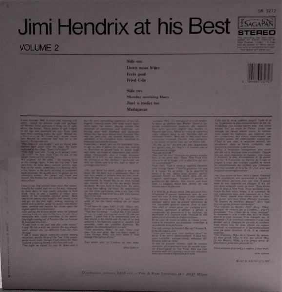 Jimi Hendrix : Jimi Hendrix At His Best (Volume 2) (LP, Comp, RP)