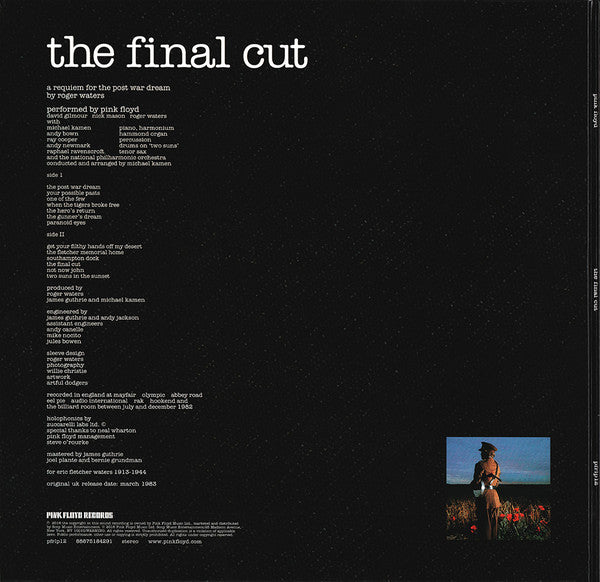 Pink Floyd ~ The Final Cut (Vinyl) - Djungel & Jazz