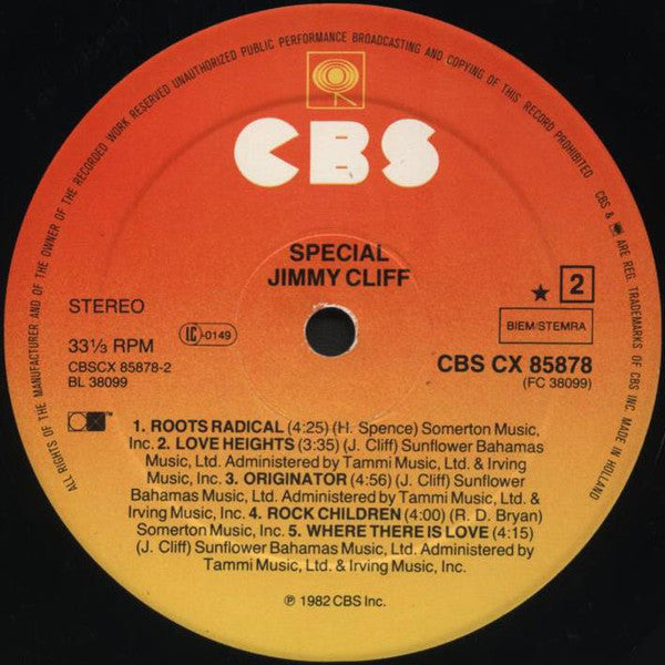 Jimmy Cliff ~ Special (Vinyl) - Djungel & Jazz