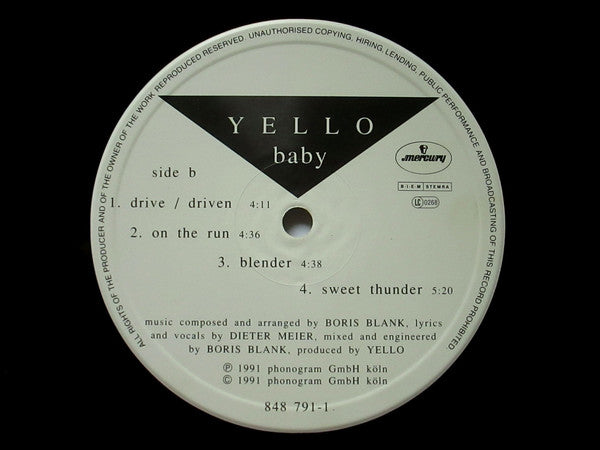Yello ~ Baby (Vinyl) - Djungel & Jazz