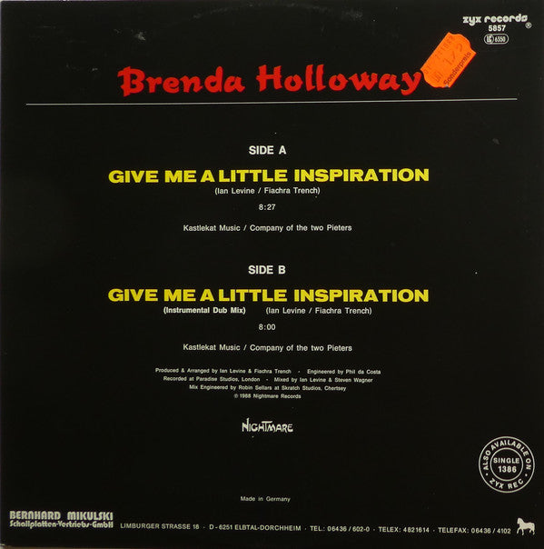 Brenda Holloway ~ Give Me A Little Inspiration (Vinyl) - Djungel & Jazz