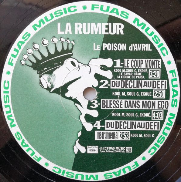 La Rumeur ~ Premier Volet : Le Poison D'Avril (Vinyl) - Djungel & Jazz