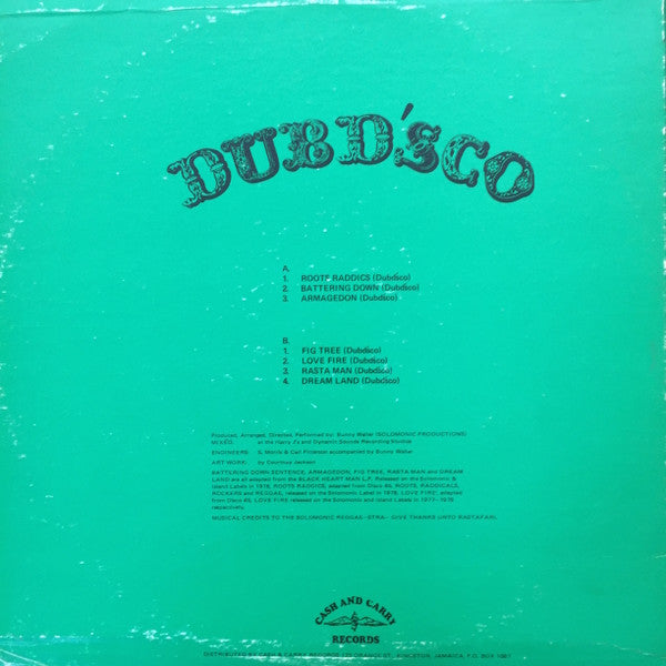 Bunny Wailer : Dubd'sco Vol.1 (LP, Album)