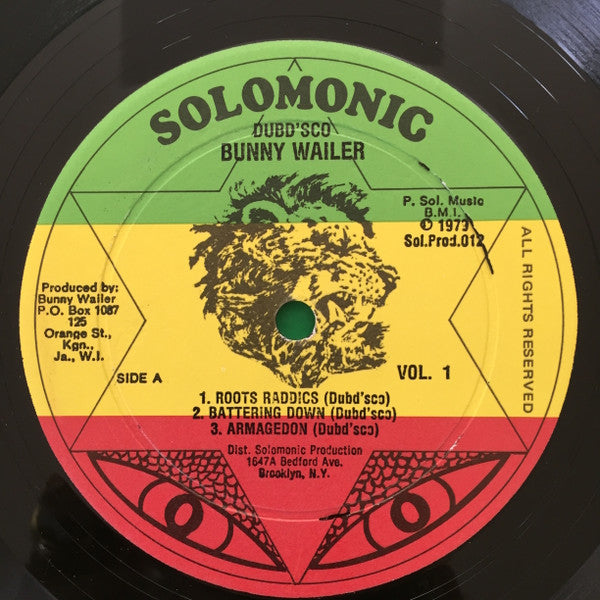 Bunny Wailer : Dubd'sco Vol.1 (LP, Album)
