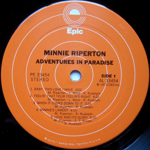 Minnie Riperton ~ Adventures In Paradise (Vinyl) - Djungel & Jazz