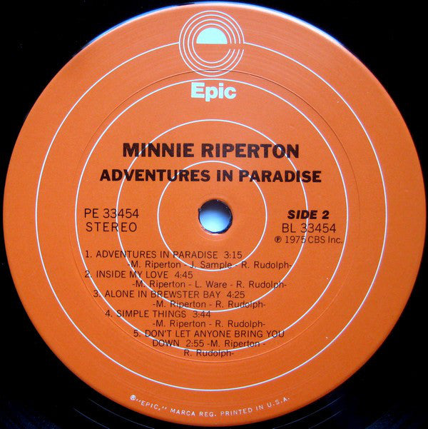 Minnie Riperton ~ Adventures In Paradise (Vinyl) - Djungel & Jazz