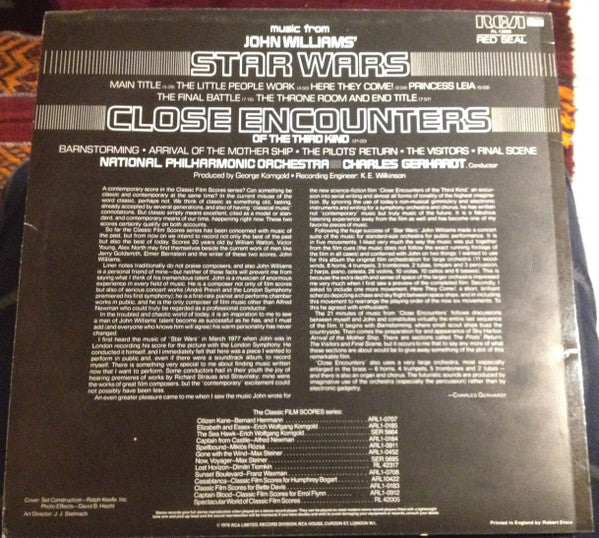 Charles Gerhardt / National Philharmonic Orchestra : Music From John Williams' Close Encounters Of The Third Kind / Star Wars (LP, Album)