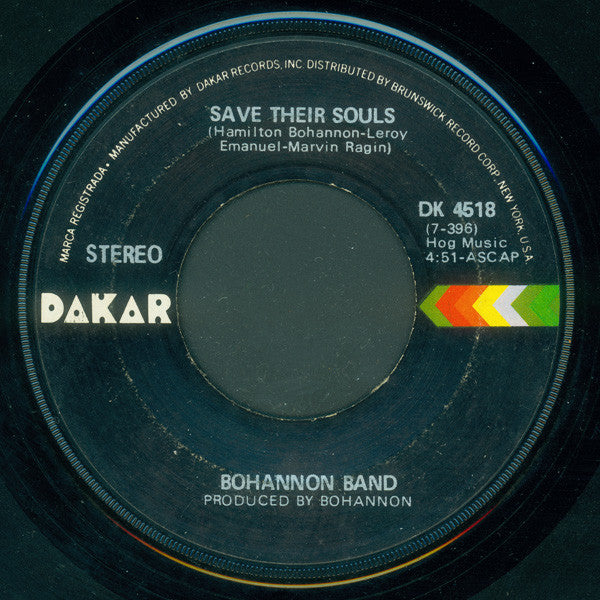 Hamilton Bohannon ~ Stop And Go / Save Their Souls (Vinyl) - Djungel & Jazz