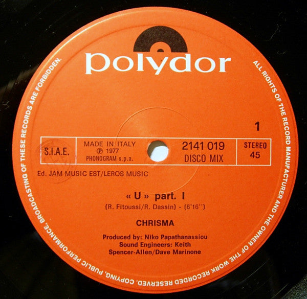 Chrisma (2) : U (12")