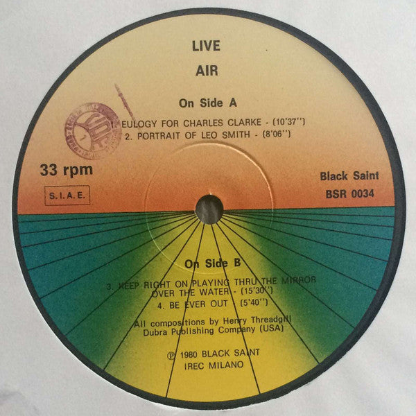 Air  ~ Live Air (Vinyl) - Djungel & Jazz