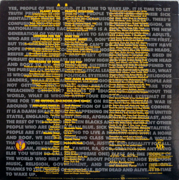 Afrika Bambaataa & Soulsonic Force : Planet Rock - The Album (LP, Album)