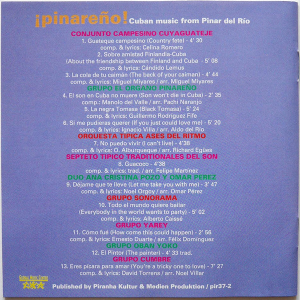 Various ~ Pinareño - Cuban Music From Pinar Del Rio (Vinyl) - Djungel & Jazz