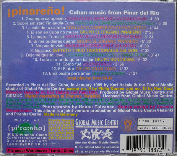Various ~ Pinareño - Cuban Music From Pinar Del Rio (Vinyl) - Djungel & Jazz