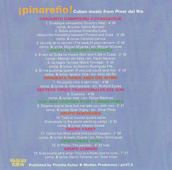 Various ~ Pinareño - Cuban Music From Pinar Del Rio (Vinyl) - Djungel & Jazz