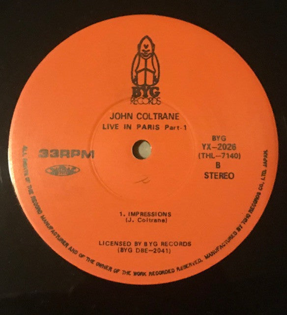 John Coltrane ~ Live In Paris Part 1 (Vinyl) - Djungel & Jazz